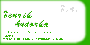 henrik andorka business card